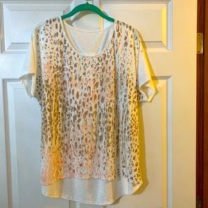 Chico’s Easywear Top w/Clear Sequins on Front